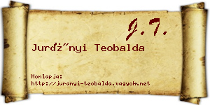 Jurányi Teobalda névjegykártya